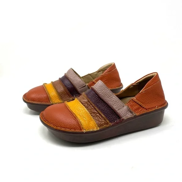 SPRING STEP FIREFLY LEATHER SLIP-ON SHOE IN CAMEL - Picture 2 of 7